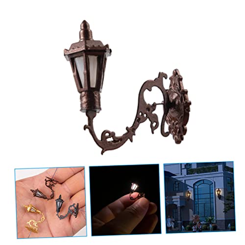 WOONEKY 6 Stück Puppenhaus Wandlampe mit Warmem LED Licht für Sandtisch und Miniaturhäuser Dekoratives Puppenhaus Zubehör von WOONEKY