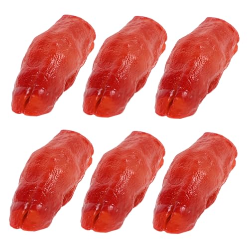 WOONEKY 6 Stück Realistische Mini Pig Feet Modelle Täuschend Echte Schweinefüße Deko für Küche und Fotografie Kunstfutter Requisiten Authentische Nachbildung für Kreative Displays von WOONEKY