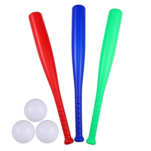 WOONEKY 6 Stück Kinder Baseball für Kleinkinder Outdoor Baseballspielzeug mit Schläger und Ball Sportspielzeug für Eltern Kind Aktivitäten von WOONEKY