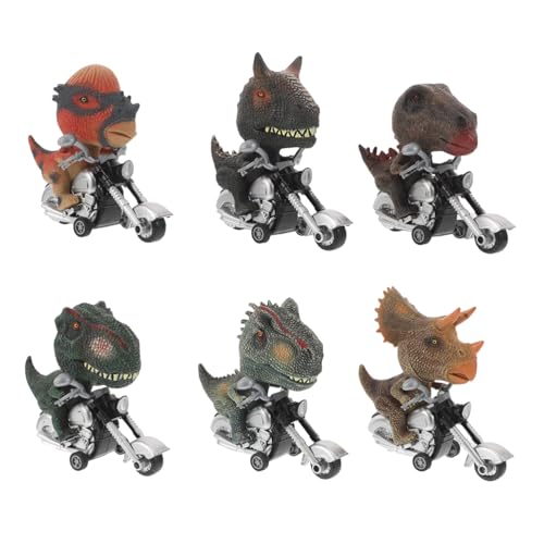 WOONEKY 6 Stück Teiliges Dinosaurier Set Batteriefreie Rückziehautos Reibungsbetriebene Dinosaurier Motorräder aus Robustem Interaktives Fahrzeugspielzeug für Drinnen und Draußen WOONEKY 6 Stück Teiliges Dinosaurier Set Batteriefreie Rückziehautos Reibungsbetriebene Dinosaurier Motorräder aus Robustem Interaktives Fahrzeugspielzeug für Drinnen und Draußen von WOONEKY