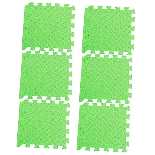 WOONEKY 6 Stück Teiliges Eva Puzzle Spielmatte Blattmuster rutschfeste Bodenfliesen für für Spielzimmer Wohnzimmer und Bodenbeläge Grün WOONEKY 6 Stück Teiliges Eva Puzzle Spielmatte Blattmuster rutschfeste Bodenfliesen für für Spielzimmer Wohnzimmer und Bodenbeläge Grün von WOONEKY