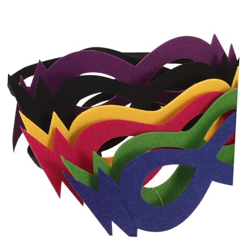 WOONEKY 6 Stück Teiliges Filzmasken Bunte Halloween Masken für Fasching Karneval Cosplay Halbgesichtsmasken mit Kreativen Designs für Familienkostüme WOONEKY 6 Stück Teiliges Filzmasken Bunte Halloween Masken für Fasching Karneval Cosplay Halbgesichtsmasken mit Kreativen Designs für Familienkostüme von WOONEKY