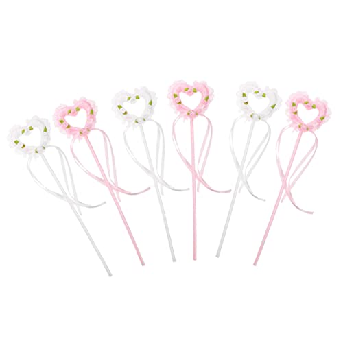 WOONEKY 6 Stück Teiliges Mädchen Zauberstab Handheld Fairy Stick für Party Cosplay und Bühnenaufführungen Spielzeuge für Verschönerung von Kostümen WOONEKY 6 Stück Teiliges Mädchen Zauberstab Handheld Fairy Stick für Party Cosplay und Bühnenaufführungen Spielzeuge für Verschönerung von Kostümen von WOONEKY