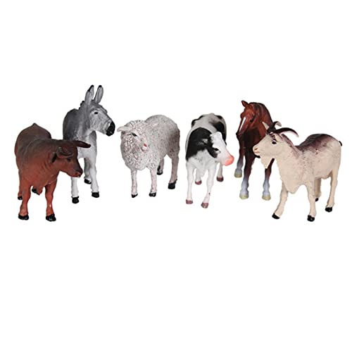 WOONEKY 6 Stück Teiliges Mini Bauernhof Tierfiguren Set aus Kunststoff Realistische Wald und Bauernhoftiere Pädagogisches Farberkennung und Fantasie WOONEKY 6 Stück Teiliges Mini Bauernhof Tierfiguren Set aus Kunststoff Realistische Wald und Bauernhoftiere Pädagogisches Farberkennung und Fantasie von WOONEKY