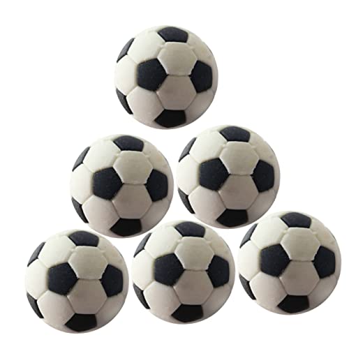 WOONEKY 6 Stück Teiliges Mini Fußball aus Hochwertigem Material Realistische Miniatur Fußballfiguren für Puppenhaus Mikrolandschafts Zubehör Ergänzung für Miniatur Schlafzimmer und von WOONEKY
