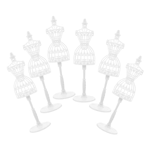 WOONEKY 6 Stück Teiliges Mini Schaufensterpuppen Hohl Gestaltete Kreative Puppenständer aus Sicherem Material Dekorativ für Puppenkleidung und Puppen Schlafzimmer Weiß WOONEKY 6 Stück Teiliges Mini Schaufensterpuppen Hohl Gestaltete Kreative Puppenständer aus Sicherem Material Dekorativ für Puppenkleidung und Puppen Schlafzimmer Weiß von WOONEKY