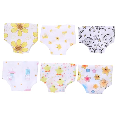 WOONEKY 6 Stück Teiliges Puppenunterwäsche Weiche Puppenpanties für Puppen Waschbare Kleine Puppenkleidung als Puppenzubehör für DIY spielspaß WOONEKY 6 Stück Teiliges Puppenunterwäsche Weiche Puppenpanties für Puppen Waschbare Kleine Puppenkleidung als Puppenzubehör für DIY spielspaß von WOONEKY