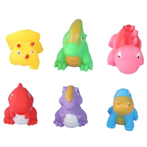 WOONEKY 6 Stück Teiliges Tragbare Verschleißfeste Dinosaurier Badespielzeuge für Junge Mädchen Leicht zu Halten und Drücken Niedliche Badetiere für Kleinkinder zur Badezeitspaß und WOONEKY 6 Stück Teiliges Tragbare Verschleißfeste Dinosaurier Badespielzeuge für Junge Mädchen Leicht zu Halten und Drücken Niedliche Badetiere für Kleinkinder zur Badezeitspaß und von WOONEKY
