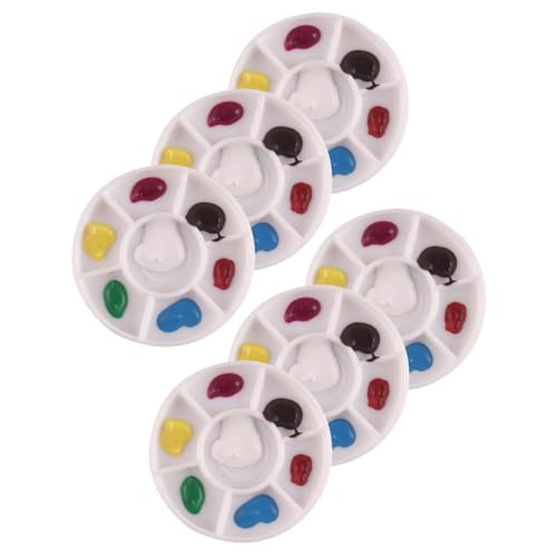 WOONEKY 6 Stücke Mini Farbe Palette Spielzeug Puppe Ornament Spielzeug Kinder Paint Box Modell Spieltel von WOONEKY