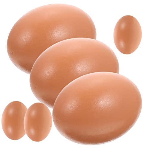 WOONEKY 6 Teiliges Eierimitat Zum Dekorieren Von Eiern Eierdekorationsset Plastikeier Zum Basteln Gefälschte Realistische Eier Für Hühner Eier Für Nistkästen Gefälschte von WOONEKY