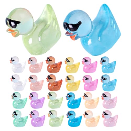 WOONEKY 60 Stück Miniature Resin Duck Figurines Nachtleuchtende Deko für Micro Landschaft Mini Enten Figuren für Garten Aquarium und Puppenhaus Farben Mischpackung WOONEKY 60 Stück Miniature Resin Duck Figurines Nachtleuchtende Deko für Micro Landschaft Mini Enten Figuren für Garten Aquarium und Puppenhaus Farben Mischpackung von WOONEKY
