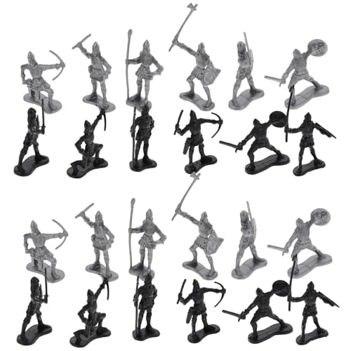 WOONEKY 60 Stück Teiliges Antike Soldatenfiguren aus Kunststoff Detailreich Bemalt Mittelalterliche Ritter und Reiter für Pädagogisches Militärspielzeug für Jungen und Mädchen WOONEKY 60 Stück Teiliges Antike Soldatenfiguren aus Kunststoff Detailreich Bemalt Mittelalterliche Ritter und Reiter für Pädagogisches Militärspielzeug für Jungen und Mädchen von WOONEKY