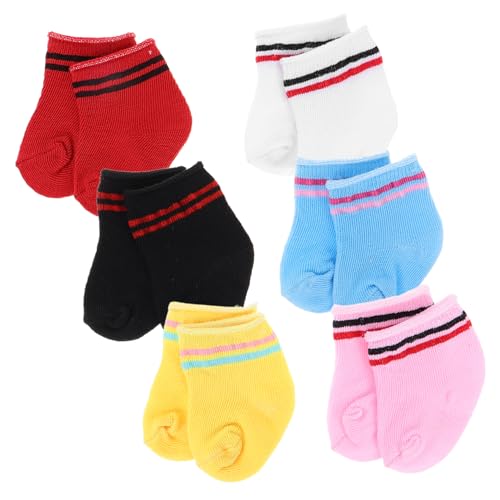WOONEKY 6Paare Puppensocken für Babypuppen Puppenkleidungszubehör Weiche und Elastische für Puppenhaus Anziehdekoration und Rollenspiele WOONEKY 6Paare Puppensocken für Babypuppen Puppenkleidungszubehör Weiche und Elastische für Puppenhaus Anziehdekoration und Rollenspiele von WOONEKY