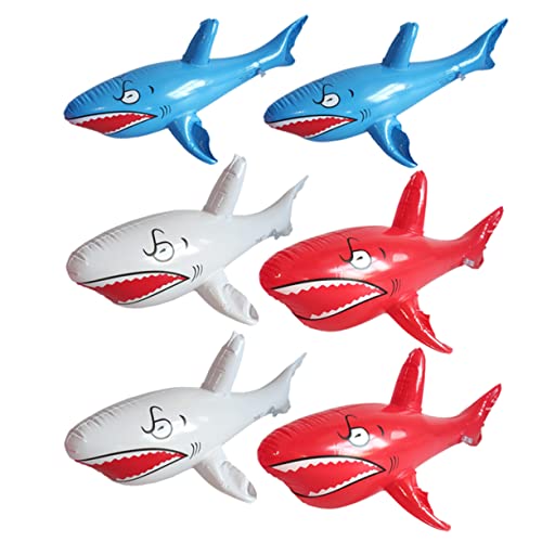 WOONEKY 6St aufblasbarer Hai Jumbo- -Spielzeug Hintergrund halloween dekoration halloween-dekoration Luftballons Delfinspielzeug aufblasbares Meerestierspielzeug Hai-Spielzeug Riese Boje von WOONEKY