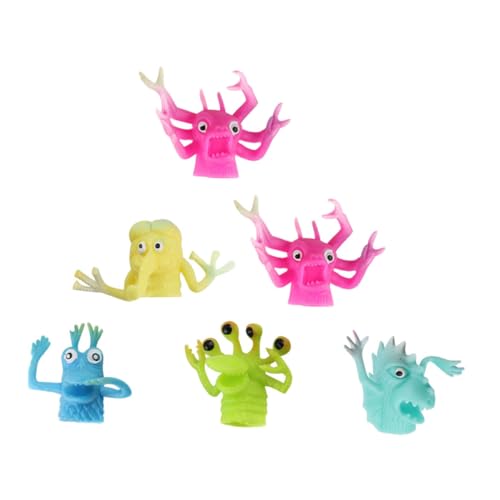 WOONEKY 6Stücke Fingerpuppen Kreative Handpuppen für Lustiges für Kleinkinder aus Sicherem und Haltbarem Material Zufällige Designs für Partys und Spielanlässe von WOONEKY