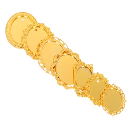 WOONEKY 7 Stück Teiliges Miniatur Oval Bilderrahmen Vintage Barock Stil Goldfarben Kompakt und Leicht für DIY Fotodekoration Puppenhaus Zubehör Schmuckdisplay und Vielseitige Kreative WOONEKY 7 Stück Teiliges Miniatur Oval Bilderrahmen Vintage Barock Stil Goldfarben Kompakt und Leicht für DIY Fotodekoration Puppenhaus Zubehör Schmuckdisplay und Vielseitige Kreative von WOONEKY