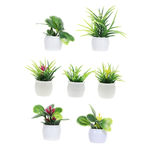 WOONEKY 7 Teiliges Miniatur Pflanzen Set Künstliche Potted Pflanzen Für Dollhouse Dekoration Mini Pflanzen Für Wohnaccessoires Und Kreative Deko Ideen Verschiedenen Designs WOONEKY 7 Teiliges Miniatur Pflanzen Set Künstliche Potted Pflanzen Für Dollhouse Dekoration Mini Pflanzen Für Wohnaccessoires Und Kreative Deko Ideen Verschiedenen Designs von WOONEKY