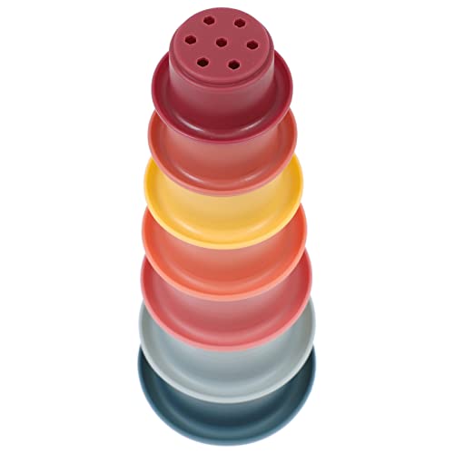 WOONEKY 7Stücke Teiliges Badestapelspielzeug aus Silikon Lernspielzeug zum Stapeln für und Spielspaß Fördert die Motorischen Fähigkeiten und Kreativität WOONEKY 7Stücke Teiliges Badestapelspielzeug aus Silikon Lernspielzeug zum Stapeln für und Spielspaß Fördert die Motorischen Fähigkeiten und Kreativität von WOONEKY