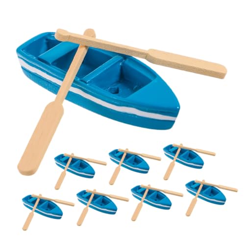 WOONEKY 8 Sätze Teiliges Miniatur Boot aus Resin und Holz mit Doppel Ruder Miniatur Fischerboot für Sandtisch Puppenhaus und Mikro Landschaftsdekoration Stabile Langlebige Figuren für DIY WOONEKY 8 Sätze Teiliges Miniatur Boot aus Resin und Holz mit Doppel Ruder Miniatur Fischerboot für Sandtisch Puppenhaus und Mikro Landschaftsdekoration Stabile Langlebige Figuren für DIY von WOONEKY