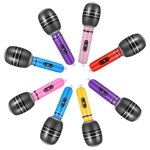 WOONEKY 8 Stück Aufblasbares Teiliges Mikrofon Realistische Spielzeugmikrofone als Bühnenrequisiten für Geeignet für Kostüm Karaoke Bühnenauftritte und Rollenspiele WOONEKY 8 Stück Aufblasbares Teiliges Mikrofon Realistische Spielzeugmikrofone als Bühnenrequisiten für Geeignet für Kostüm Karaoke Bühnenauftritte und Rollenspiele von WOONEKY