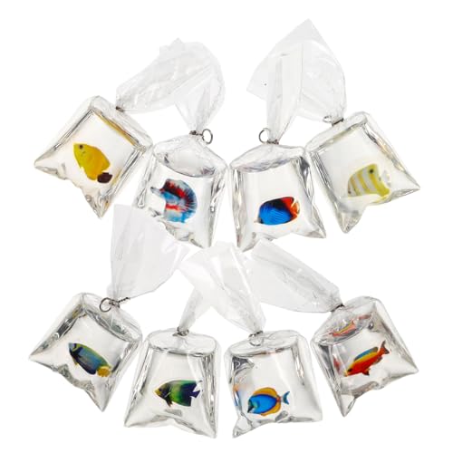 WOONEKY 8 Stück -Form-anhänger, Fisch-ohrring, Fisch-Taschen-Charm, Fisch-anhänger, DIY, Klares Harz, Wasserbeutel-Charms Für Einzigartigen Schmuck Und Schlüsselanhänger WOONEKY 8 Stück -Form-anhänger, Fisch-ohrring, Fisch-Taschen-Charm, Fisch-anhänger, DIY, Klares Harz, Wasserbeutel-Charms Für Einzigartigen Schmuck Und Schlüsselanhänger von WOONEKY
