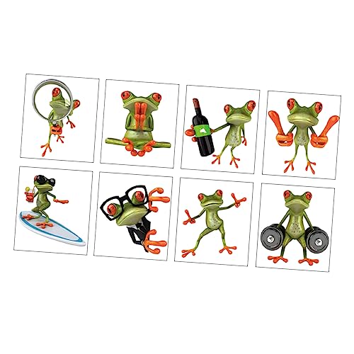 WOONEKY 8 Stück Frosch Autoaufkleber Selbstklebende Dekorative Wandsticker für Kinderzimmer und Fahrzeuge Langlebig und Abnehmbar Lustige Froschmuster für Wand und WOONEKY 8 Stück Frosch Autoaufkleber Selbstklebende Dekorative Wandsticker für Kinderzimmer und Fahrzeuge Langlebig und Abnehmbar Lustige Froschmuster für Wand und von WOONEKY