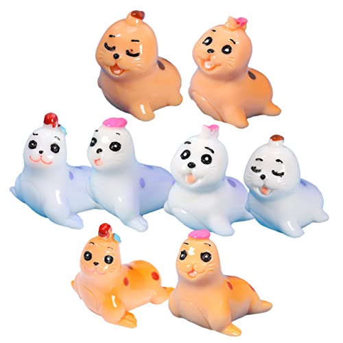 WOONEKY 8 Stück Teiliges Aquarium Deko aus Hochwertigem Resin mit Realistischen Seehundmodellen in Weiß und Dunkelgelb Langlebig Farbecht und Sicher für Kleine Fischteiche und Tisch WOONEKY 8 Stück Teiliges Aquarium Deko aus Hochwertigem Resin mit Realistischen Seehundmodellen in Weiß und Dunkelgelb Langlebig Farbecht und Sicher für Kleine Fischteiche und Tisch von WOONEKY