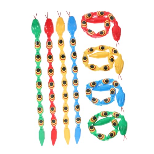 WOONEKY 8 Stück Teiliges Bunte Gelenkige Kunststoff Schlangenspielzeuge mit Flexiblem Design als Streichspielzeug für Partyspaß Retro Inspiriert und Langlebig WOONEKY 8 Stück Teiliges Bunte Gelenkige Kunststoff Schlangenspielzeuge mit Flexiblem Design als Streichspielzeug für Partyspaß Retro Inspiriert und Langlebig von WOONEKY
