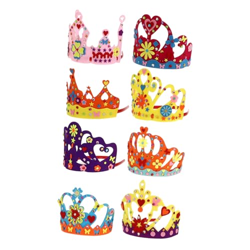 WOONEKY 8 Stück Teiliges DIY Filzkrone Bastelset für Kindergeburtstag Kreatives Handwerksmaterial zur Herstellung von Kronen Feinmotorik und Selbstvertrauen im Kindergarten und Zuhause WOONEKY 8 Stück Teiliges DIY Filzkrone Bastelset für Kindergeburtstag Kreatives Handwerksmaterial zur Herstellung von Kronen Feinmotorik und Selbstvertrauen im Kindergarten und Zuhause von WOONEKY