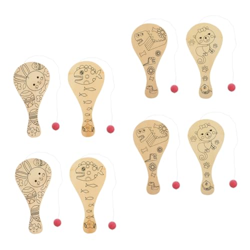 WOONEKY 8 Stück Teiliges DIY Holzballspielset mit Tiermotiven Handbemalbare Paddel Kreatives Bastelspiel für Jungen und Mädchen Fördert Fantasie und Geschicklichkeit Freizeitspielzeug WOONEKY 8 Stück Teiliges DIY Holzballspielset mit Tiermotiven Handbemalbare Paddel Kreatives Bastelspiel für Jungen und Mädchen Fördert Fantasie und Geschicklichkeit Freizeitspielzeug von WOONEKY