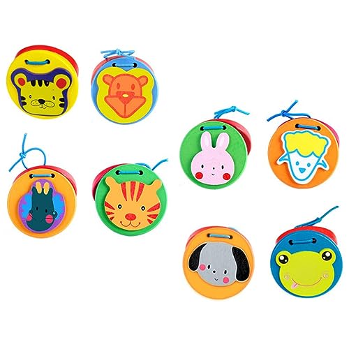 WOONEKY Holz Kastagnetten Spielzeug für Kleinkinder 8Stücke Cartoon Musikinstrument Pädagogisches Musikspielzeug Hand Percussion für Vorschulkinder für Musikalische Früherziehung WOONEKY Holz Kastagnetten Spielzeug für Kleinkinder 8Stücke Cartoon Musikinstrument Pädagogisches Musikspielzeug Hand Percussion für Vorschulkinder für Musikalische Früherziehung von WOONEKY