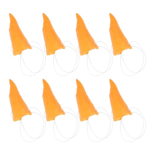 WOONEKY 8 Stück Teiliges Kostümzubehör Karottennase für Schneemann Hexe Lustige Requisiten für Karneval Halloween Partys Dekoration für Festliche Anlässe von WOONEKY