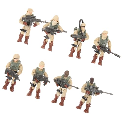 WOONEKY 8 Stück Teiliges Mini Soldaten Figuren aus Robustem Kunststoff Detailreiche Kleine Militärmodelle Bewegliche Mini Figuren für Dekorieren von Miniaturlandschaften WOONEKY 8 Stück Teiliges Mini Soldaten Figuren aus Robustem Kunststoff Detailreiche Kleine Militärmodelle Bewegliche Mini Figuren für Dekorieren von Miniaturlandschaften von WOONEKY