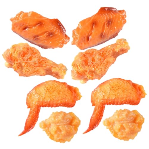 WOONEKY 8 Stück Teiliges Realistische Falsche Hähnchenmodelle Detailgetreue Simulation Gebratener Hähnchenschenkel und Flügel Langlebige Künstliche Lebensmittelrequisiten für Restaurant WOONEKY 8 Stück Teiliges Realistische Falsche Hähnchenmodelle Detailgetreue Simulation Gebratener Hähnchenschenkel und Flügel Langlebige Künstliche Lebensmittelrequisiten für Restaurant von WOONEKY