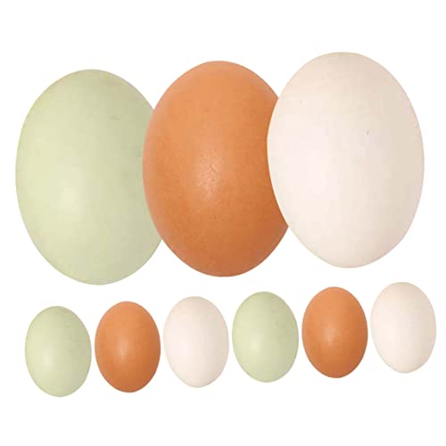 WOONEKY 9 Ostereier, Osterparty Eier, Spielzeug, Künstliches Ei Für Partys, Entzückende Eier Dekorationen, Künstliches Ei Für Den Schreibtisch, Künstliches Holz Ei, Künstliches Ei WOONEKY 9 Ostereier, Osterparty Eier, Spielzeug, Künstliches Ei Für Partys, Entzückende Eier Dekorationen, Künstliches Ei Für Den Schreibtisch, Künstliches Holz Ei, Künstliches Ei von WOONEKY