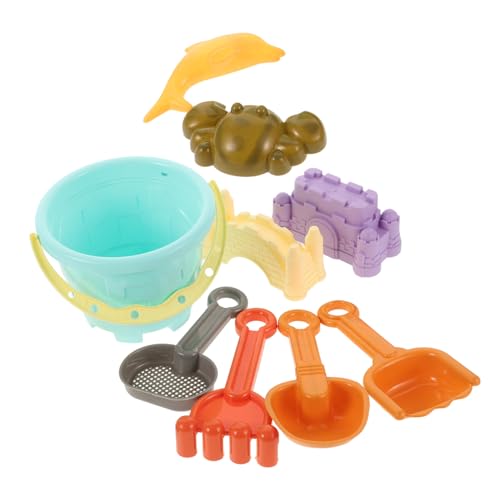 WOONEKY 9 Stück Teiliges Sandkasten Spielset für Sandformen Eimer Schaufel und Gießkanne Sicher Fördert Feinmotorik und Kreativität für Strand Garten und Outdoor Spiel von WOONEKY