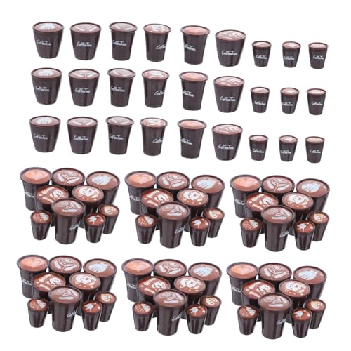 WOONEKY 90 Stück Teiliges Miniatur-Kaffee-tassen-Set aus Robustem Resin mit Latte Art für Puppenhaus DIY Kinderprojekte und Mikrolandschaften Sichere Detailgetreue Miniaturen für Kreative WOONEKY 90 Stück Teiliges Miniatur-Kaffee-tassen-Set aus Robustem Resin mit Latte Art für Puppenhaus DIY Kinderprojekte und Mikrolandschaften Sichere Detailgetreue Miniaturen für Kreative von WOONEKY