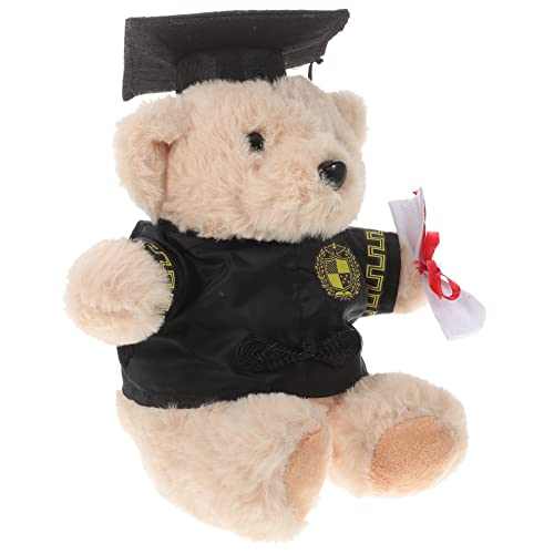 WOONEKY Abschluss Plüschbär mit Doktorhut Kuscheltier Perfektes für Graduierungen Süßer Bärenpuppen Souvenir für Abschlussfeiern und Dekoration von WOONEKY