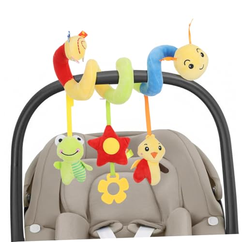 WOONEKY Activity Spiral mit Rassel Vielseitig für Kinderwagen und Babybett Fördert und Tastentwicklung Sicher Befestigbar Einfach zu Montieren Geeignet Ab Monaten von WOONEKY
