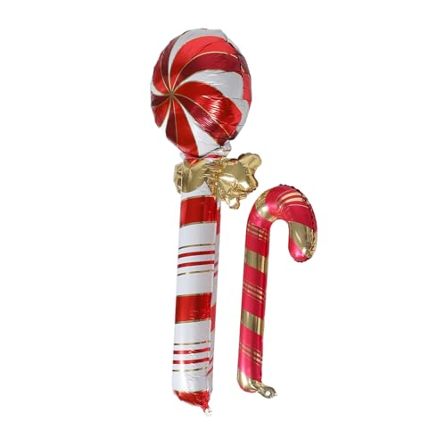 WOONEKY Aluminium Folienballon Candy Cane Weihnachtsdeko Aufblasbare Partyballons Rot Große Kleine Zuckerstangen Form Vielseitige Xmas Dekoration für Foto Requisiten und Festliche WOONEKY Aluminium Folienballon Candy Cane Weihnachtsdeko Aufblasbare Partyballons Rot Große Kleine Zuckerstangen Form Vielseitige Xmas Dekoration für Foto Requisiten und Festliche von WOONEKY