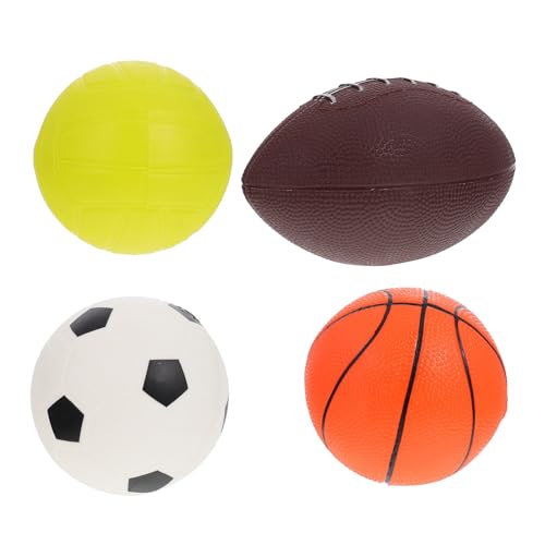 WOONEKY Aufblasbares PVC Ballset für Rugby Basketball Fußball Teilig Farben Zufällig für Drinnen und Draußen für Jungen und Mädchen Zufällige Farbe Zufällige Farbe von WOONEKY