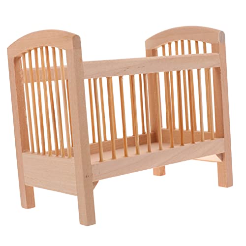 WOONEKY Babybett Holzfarbene Mini Möbel für Kinderzimmer Deko und Geeignet für Puppenhaus und Kreative Gestaltung WOONEKY Babybett Holzfarbene Mini Möbel für Kinderzimmer Deko und Geeignet für Puppenhaus und Kreative Gestaltung von WOONEKY