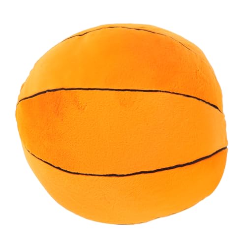 WOONEKY Basketball Kissen, Basketball Wurfkissen, Sport Partygeschenk, Haushaltsball Wurf, Rundes Kissen, Sofa Ball Kissen, Flauschiges Basketball Kissen, Gefülltes Ball Kissen, Sportball von WOONEKY