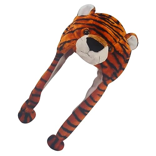 WOONEKY Bequemer Tiger Elastische Plüschmütze Warme Tiermütze für Geburtstag Party Kinderkostüm WOONEKY Bequemer Tiger Elastische Plüschmütze Warme Tiermütze für Geburtstag Party Kinderkostüm von WOONEKY