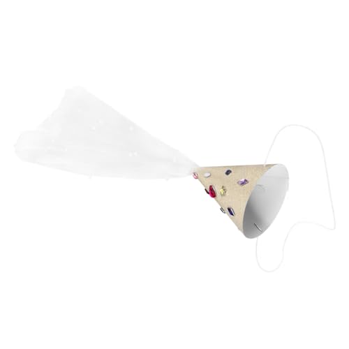 WOONEKY Bunte Mesh Geburtstagskegel mit Farbigen Strasssteinen Atmungsaktives Hautfreundliches Material Foto-requisit für Geburtstagspartys und Festliche Anlässe von WOONEKY