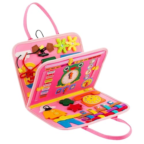 WOONEKY Busy Board für Montessori Lernspielzeug Selbstständigkeit und Motorik Sicheres Kreatives für Jungen und Mädchen für Reisen und Frühe Bildung Fördert Kognitive Fähigkeiten und von WOONEKY