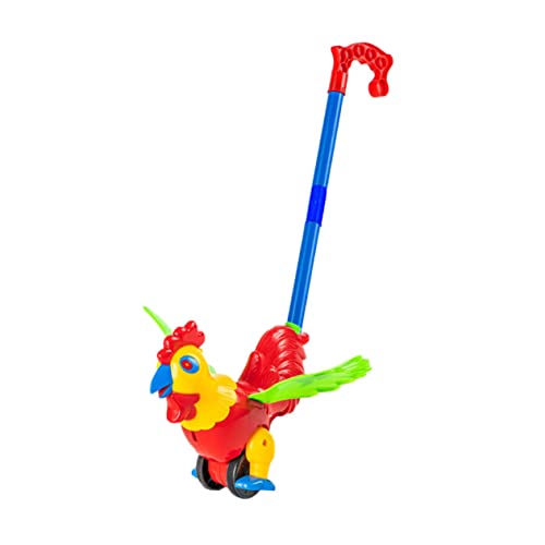 WOONEKY Cartoon Huhn Lauflernhilfe Schiebewagen für Lernspielzeug Koordination und Beinkraft Abnehmbar Farben Zufällig Zufällige Farbe Zufällige Farbe von WOONEKY