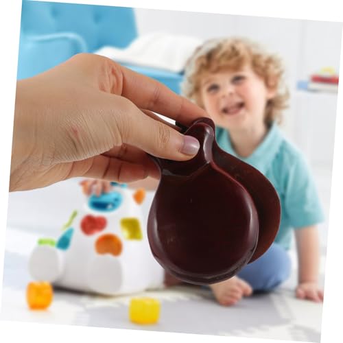 WOONEKY Castagnetten Bunte Finger Castanets aus Holz Musikalisches Lerninstrument für Jungen und Mädchen Fördert Rhythmusgefühl und Musikalische Früherziehung für Musikunterricht und von WOONEKY
