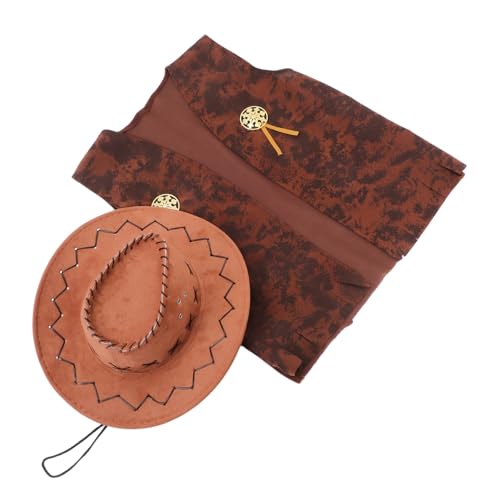 WOONEKY Cowboy Kostümset für Herren Bequemer Western Hut Kostüm für Halloween Karneval und Themenpartys Einzigartiges Cowboy Design für Maskeraden und Events WOONEKY Cowboy Kostümset für Herren Bequemer Western Hut Kostüm für Halloween Karneval und Themenpartys Einzigartiges Cowboy Design für Maskeraden und Events von WOONEKY