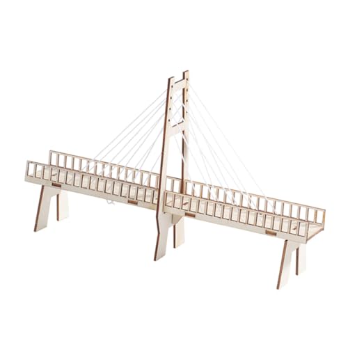 WOONEKY DIY Holzmodell Schrägseilbrücke Physik Experiment Wissenschaftliches Lernspielzeug für Jungen und Mädchen Kreatives Bastelset Pädagogisch Sicher WOONEKY DIY Holzmodell Schrägseilbrücke Physik Experiment Wissenschaftliches Lernspielzeug für Jungen und Mädchen Kreatives Bastelset Pädagogisch Sicher von WOONEKY